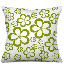 Daisy Floral Seamless Pattern Pillows 13012423
