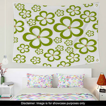 Daisy Floral Seamless Pattern Wall Art 13012423