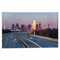 Dallas Downtown Skyline In The Evening Rugs 50933700