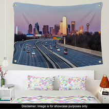 Dallas Downtown Skyline In The Evening Wall Art 50933700
