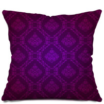 Damask Seamless Floral Pattern Pillows 58710675