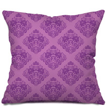 Damask Seamless Floral Pattern Pillows 72623354