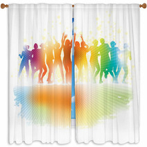 Dancing Crowd Window Curtains 50512800