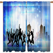 Dancing People Window Curtains 64770792