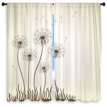 Dandelion. Floral Design. Window Curtains 12215799