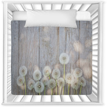 Dandelion Flowers On Wood Nursery Decor 84544830
