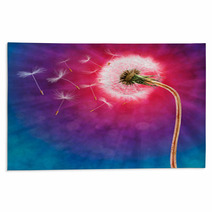 Dandelion On The Long Stem With Flying Seeds Rugs 52086991
