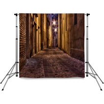 Dark Alley In The Old Town Backdrops 47228415
