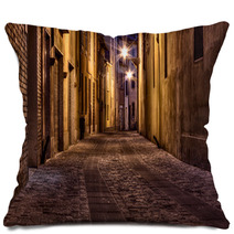 Dark Alley In The Old Town Pillows 47228415