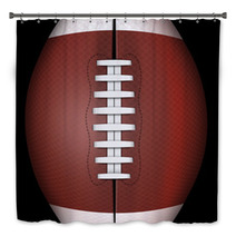 Dark Background Of American Football Or Rugby Sports Bath Decor 67482782