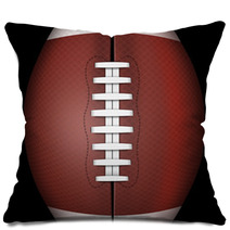 Dark Background Of American Football Or Rugby Sports Pillows 67482782