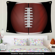 Dark Background Of American Football Or Rugby Sports Wall Art 67482782