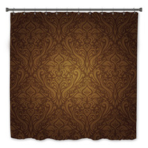 Dark Brown Vintage Wallpaper Design Bath Decor 47197852