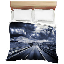 Dark Cloudy Sky And A Long And Winding Road Bedding 61402988