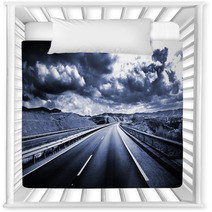 Dark Cloudy Sky And A Long And Winding Road Nursery Decor 61402988
