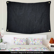Dark Grey Black Slate Background Or Texture Wall Art 163766625