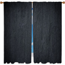 Dark Grey Black Slate Background Or Texture Window Curtains 163766625