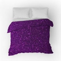 Dark Purple Color Shiny Glitter Texture Background With Vibrant Color Bedding 280969598