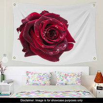 Dark Red Rose Wall Art 57125676