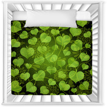 Dark Seamless Pattern With Green Leaves Nursery Decor 58347609