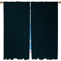 Dark Teal Fibre Stripes Abstract Background Window Curtains 153607579