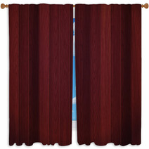 Dark Wood Texture Floor Boards Dark Brown Color Window Curtains 63592319
