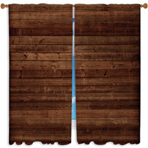 Dark Wood Texture Window Curtains 60551920
