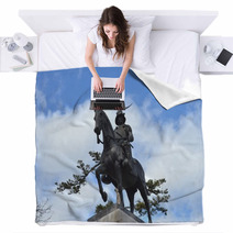Date Masamune equestrian statue Blankets 61795425