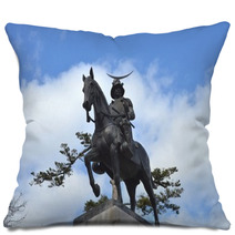 Date Masamune equestrian statue Pillows 61795425