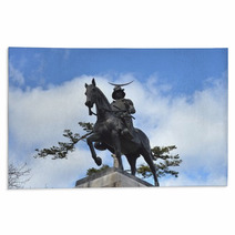 Date Masamune equestrian statue Rugs 61795425