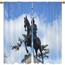 Date Masamune equestrian statue Window Curtains 61795425