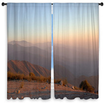 Dawn on the western Tien Shan in Uzbekestane Window Curtains 63209495