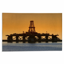 Dawns A Hot Day On An Oil Plant Rugs 65955807