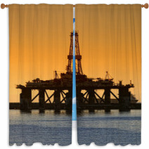 Dawns A Hot Day On An Oil Plant Window Curtains 65955807