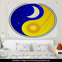 Day And Night Yin And Yang Wall Art 33917350