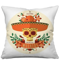 Day Of The Dead Skull Pillows 117792328