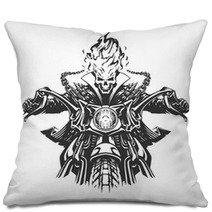 Dead Rider Illustration Pillows 132350647