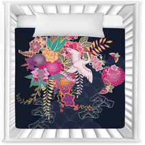 Decorative Kimono Floral Motif Nursery Decor 59139029
