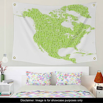 Decorative Map Of North America Continent Wall Art 55090044