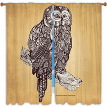Decorative Owl Window Curtains 51217134