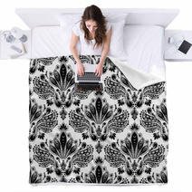 Decorative Seamless Floral Ornament Blankets 15566754
