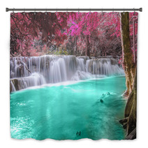 Deep Forest Waterfall In Kanchanaburi Bath Decor 61492263