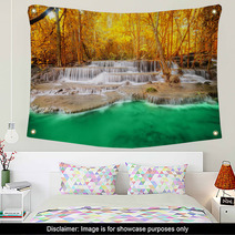 Deep Forest Waterfall In Kanchanaburi Wall Art 61426034