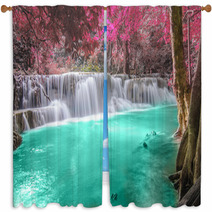 Deep Forest Waterfall In Kanchanaburi Window Curtains 61492263