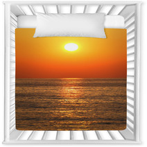 Deep Orange Color Sunset On The Beach Nursery Decor 66569659
