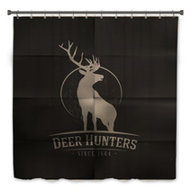 Deer Buck On Fool Moon Badge Bath Decor 61495542