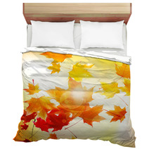 Delicate Autumn Sun With Glare On Gold Sky Bedding 69040383