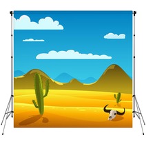 Desert Cartoon Landscape Backdrops 64283864