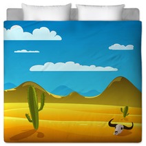 Desert Cartoon Landscape Bedding 64283864
