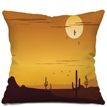 Desert Landscape Pillows 19027334